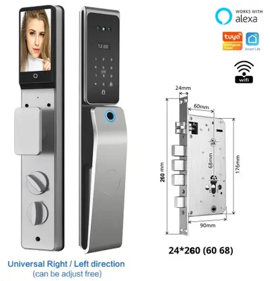 Produktbild von Smarte Türschloss – Intelligentes Schloss – Elektronisches Schloss – Fingerabdruckschloss – Biometrisches Schloss – 8 Zugangsmethoden