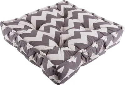 Produktbild von GO-DE Bodenkissen 60 cm x 60 cm x 12 cm Zickzack grau