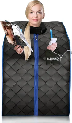 Productafbeelding van Infrarood Sauna - Persoonlijke Sauna - Ontspanning thuis - Snelle opwarming - 80 x 70 x 96 cm - Zwart