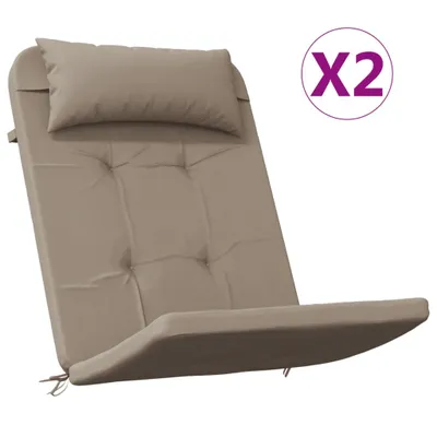 Produktbild von vidaXL Adirondack-Auflagen 2 Stk. Taupe Oxford-Gewebe