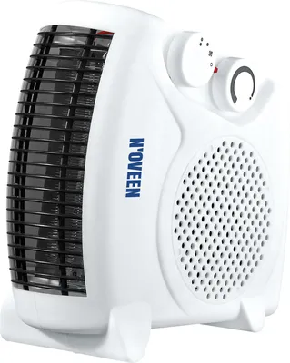 Zdjęcie produktu dla Noveen FH006, elektryczny wentylator grzewczy, do wnętrz, przedpokój, biały, pokrętło regulacyjne, 2000 W