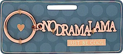 Produktbild von Sheepworld, Gruss und Co - 47759 - Schlüsselanhänger, No Drama Lama, Metall, Größe mit Schlüsselring: 9,6cm x 3cm, Farbe: Rosegold