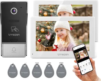 Obrázek produktu pro Inteligentní video dveřní interkom, rozlišení 1080P, hands-free, 2 monitory 1 zvonek