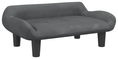 Immagine prodotto di vidaXL Letto per cani grigio scuro 70x40x24 cm in velluto