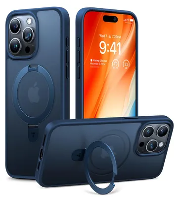 Obrázek produktu pro Torras – pouzdro Ostand MagSafe pro iPhone 15 Pro Max – námořnická modrá
