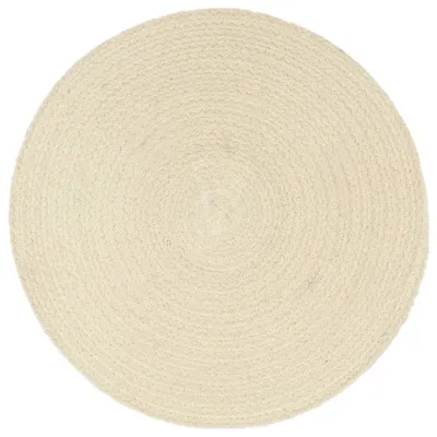 Image de vidaXL Sets de table 4 pcs. Nature 38 cm Rond Coton