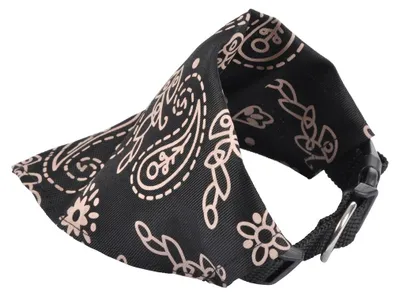 Image de Collier bandana reglable pour chien noir