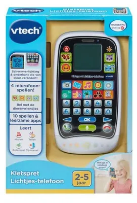 Zdjęcie produktu dla VTech Kletspret Lichtjes-telefoon, 2 lat(a), Holenderski, 160 g, Wielobarwny