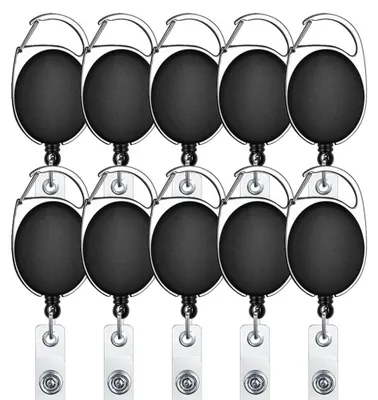 Produktbild von Ausziehbare Schlüsselanhänger, 10er-Pack Auswelter, ausziehbarer Auswelter, Lanyard, ausziehbar für Kartenhalter, Ausweise, Ausweise.