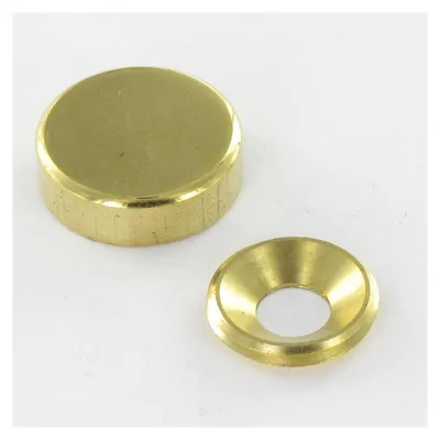 Produktbild von Zylindrische Abdeckkappe (eine Rosette und eine Abdeckkappe) Messing Durchmesser 15 Für Schraube M5