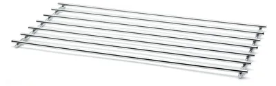 Rechteckiger Metall-Untersetzer, Chromstahl, 50 x 24 cm