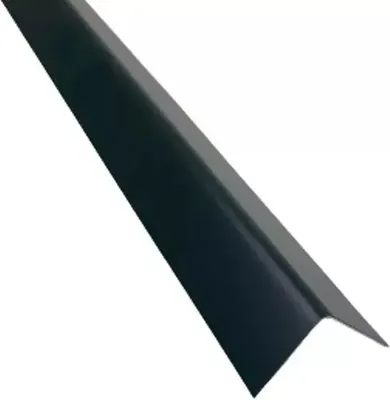 A dark gray metal corner profile is shown against a white background.