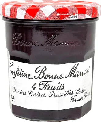 Produktbild von Bonne Maman 4 Frucht Konfitüre: Fruchtige Vielfalt aus Frankreich! 370g