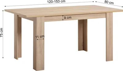 Produktbild von Homestyle4u Esstisch ausziehbar Braun Esszimmertisch Holztisch 120x80 cm