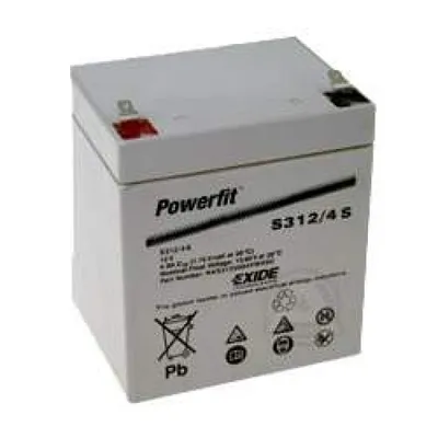 Zdjęcie produktu dla Akumulator kwasowo-ołowiowy Exide Powerfit S312/4 S, złącze 4,8 mm
