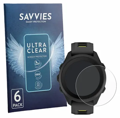 Produktbild von 6x Für Garmin Forerunner 170 Schutzfolie Savvies Displayschutz Display Schutz Folie Klar Transparent