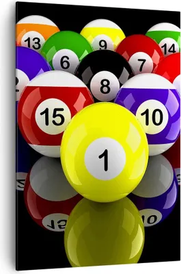 Produktbild von Bild auf Leinwand - Leinwandbild - Einteilig - Pool Spiel Wettbewerb - 70x100cm - Wand Bild - Wanddeko - Wandbilder - Leinwanddruck - Wanddekoration - Leinwand bilder - Wandbild - PA70x100-2219