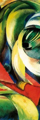 Zdjęcie produktu dla Obraz drukowany Franz Marc - Mandryl, 1913 (91 x 30 cm)