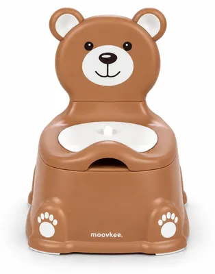 Immagine prodotto di Vasino per bambini moovkee con coperchio e contenitore interno estraibile – Vasino per l'addestramento al vasino - Marrone