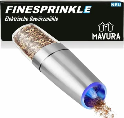 Obrázok produktu pre FINESPRINKLE Elektrický mlynček na soľ a korenie Mlynček na soľ a korenie
