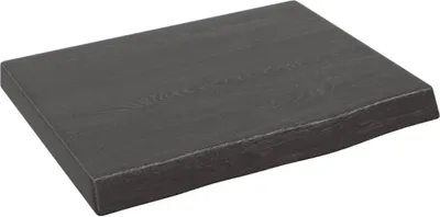 Produktbild von Wandregal Dunkelbraun 40x30x(2-4) cm Massivholz Eiche Behandelt