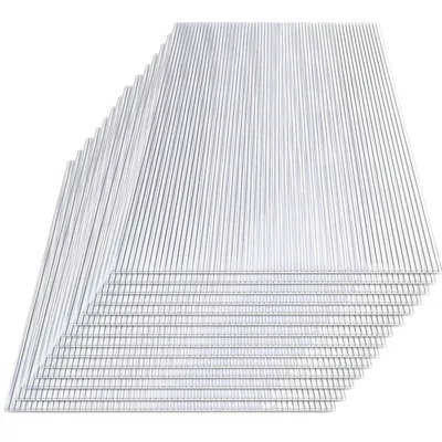 Produktbild von Jopassy 10x Gewächshausplatten Doppelstegplatte Leicht Vielseitig Widerstandsfähig Transparent 8 mm 60,5 x 121 cm