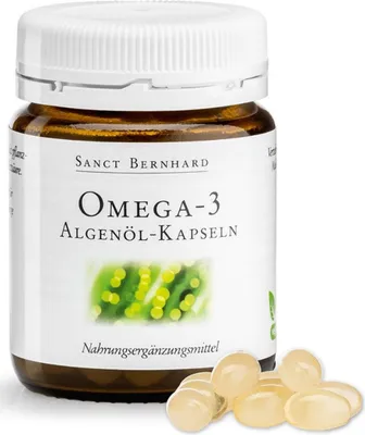 Produktbild von Sanct Berhard Omega-3 Algenöl-Kapseln – 60 Weichkapseln