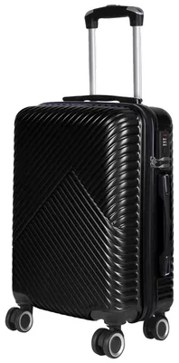 Image de Valise cabine, légère, roulettes pivotantes à 360°, noire