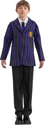 Produktbild von Wednesday Schuluniform schwarz-violett für Jungs Kindergröße: 146-152