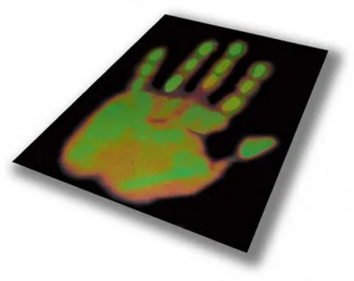 Produktbild von Wärmebildkarte Lehrmittel thermochrom 105x148mm Farbwechsel 28-34°C wiederverwendbar