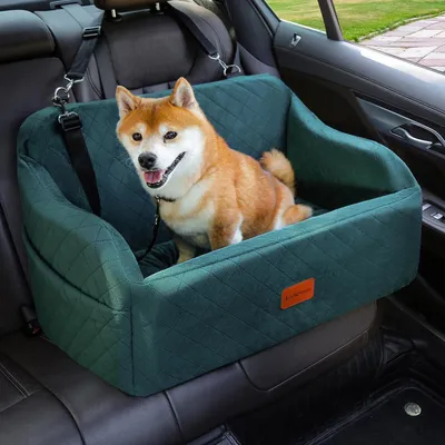Immagine prodotto di Seggiolino per cani di grandi dimensioni, realizzato in tessuto morbido e con imbottitura in memory foam, colore verde, taglia grande