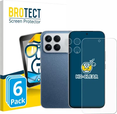 Produktbild von 6x Für Xiaomi Poco F8 Ultra 5G (Display+Kamera) Schutzfolie BROTECT Displayschutz Display Schutz Folie Klar Transparent