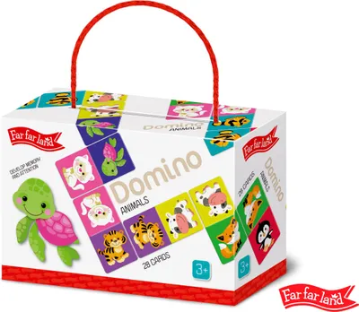 Obrázek produktu pro Far Far Land Domino s obrázky zvířátka 28 karet