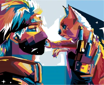 Immagine prodotto di Quadri di pittura con i numeri - Anime Naruto con gatto 50x40 cm