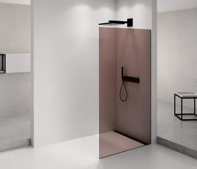 Produktbild von Polysan ARCHITEX BLACK MATT Duschabtrennung 1162 mm, Glas Marron