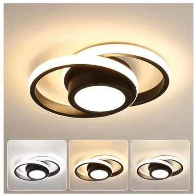 Produktbild von Deckenleuchte LED Deckenleuchten Dimmbar deckenlampen 3-Farbige 22W 3000-6000k Kaltweiß/Naturweiß/Warmweiß, für Wohnzimmer Küche Schlafzimmer Flur