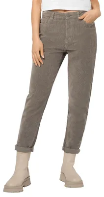 Productafbeelding van Eight 2 Nine damesbroek, model Mom Fit, van katoen met stretch, donkerbeige, maat S