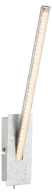 Produktbild von LED Wandlampe, Metall, Kristalle, Silber, H 35 cm