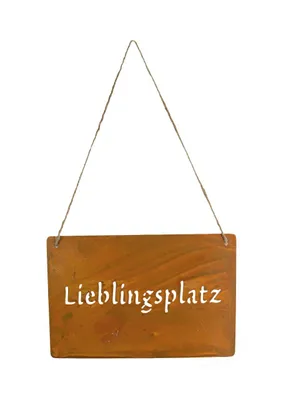 Produktbild von Riffelmacher Schild zum Hängen Lieblingsplatz 30 x 20 cm