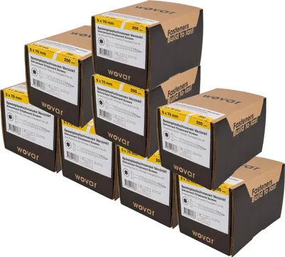 Produktbild von Spanplattenschrauben Verzinkt 5 x 70 mm Torx 25 Teilgewinde - 1600 Stück