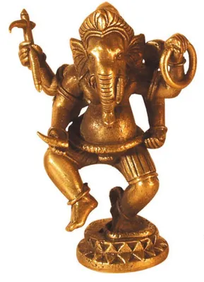 Produktbild von Ganesha tanzend Messing 4x6cm