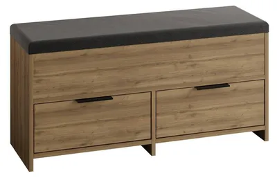 Produktbild von Schuhschrank Botein, Schuhregal, Mehrzweck-Eingangsgarderobe, Möbel für Schuhe, 106x34 h50 cm, Eiche