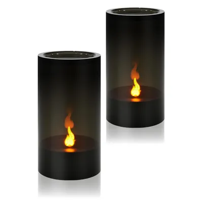 Produktbild von LED Kerzen Flammenlose Kerzen, 2er Set,Batteriebetriebene LED Stumpenkerzen Dekorative Kerzen für Zimmer, Partys und Weihnachtsdekoration