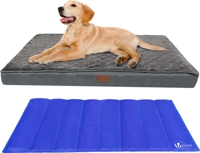 Produktbild von VOUNOT® Orthopädisches Hundebett mit Kühlmatte, Hundekissen Grosse Hunde 115x81cm