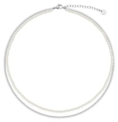 Produktbild von Elegante Doppelperlenkette fü r Damen LJ3024