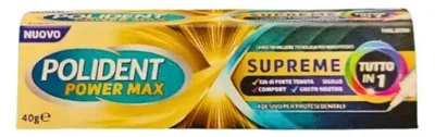 Immagine prodotto di Polident Power Max Supreme Tutto In 1 Crema Adesiva Protesi 40 G