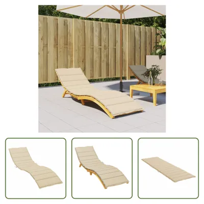 Produktbild von The Living Store Sonnenliegen-Auflage Beige 200x60x3 cm Oxford-Gewebe
