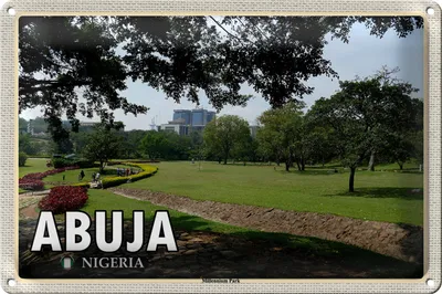 Produktbild von Blechschild Reise 18x12cm Abuja Nigeria Millenium Park