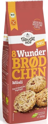 MIESZANKA DO WYPIEKU BUŁEK Z MUSLI BEZGLUTENOWA BIO 350 g - BAUCK HOF