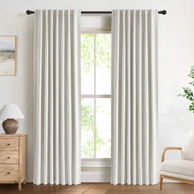 Produktbild von Verdunkelungsvorhänge 100% Blackout, Set 2 Stück, 225 x 140 cm, Baumwolloptik, für Schlafzimmer